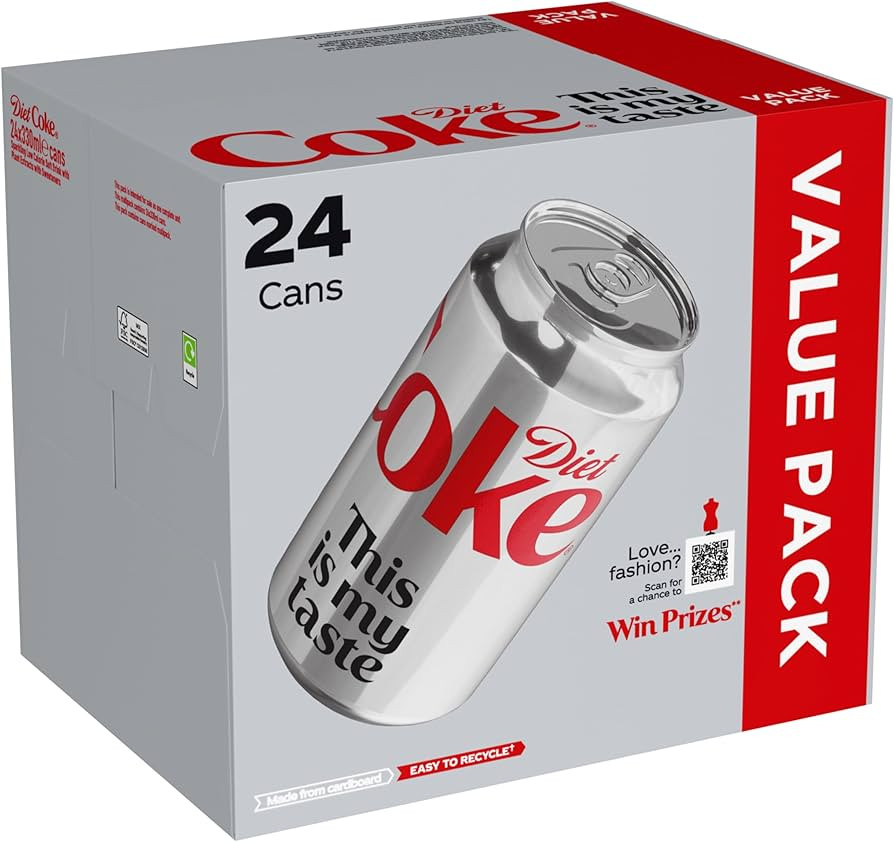 Diet Coke Soft Drink Cans, 24 x 330 mL | Amazon (UK)