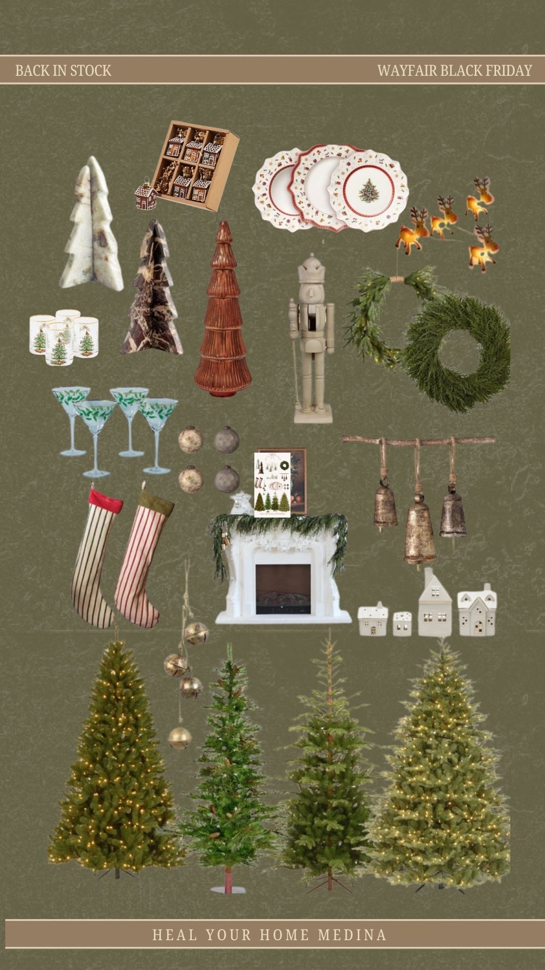 Wayfair Black Friday Christmas decor! 

Stockings, Christmas tree, wreath, Christmas plates, bells, village, garland 

#LTKHome #LTKSeasonal #LTKHoliday