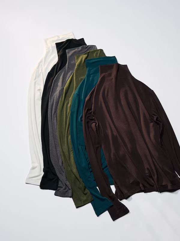 HEATTECH Extra Warm Cashmere Blend Turtleneck T-Shirt | UNIQLO (UK)