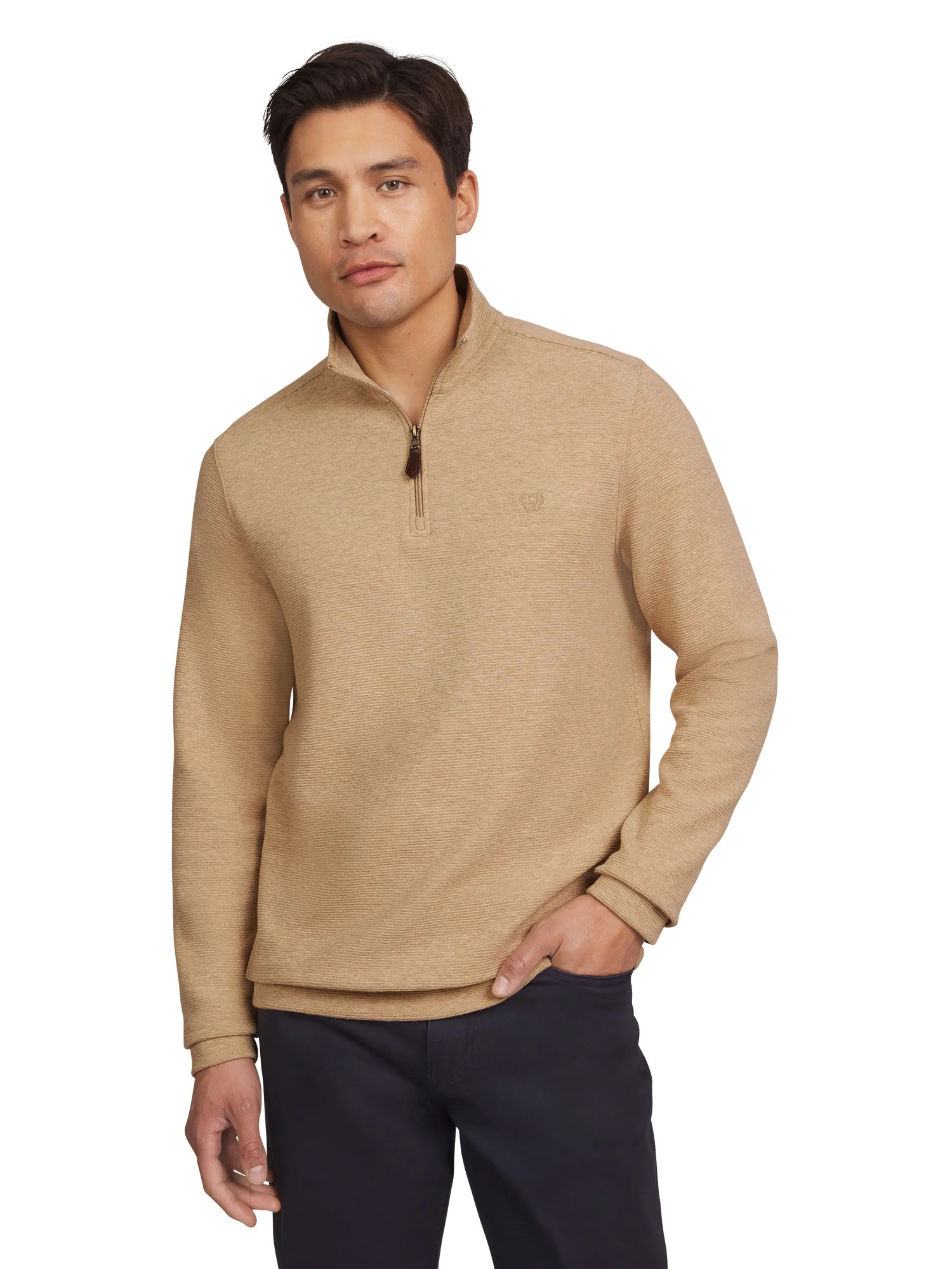 Chaps Men's & Big Men's 1/4 Zip Mockneck Ribbed Sweater, Sizes S-2XL | Walmart (US)