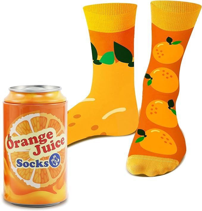 AGRIMONY Funny Coffee Beer Orange Juice Can Socks for Men Women -If You Can Read This Brin... | Amazon (US)