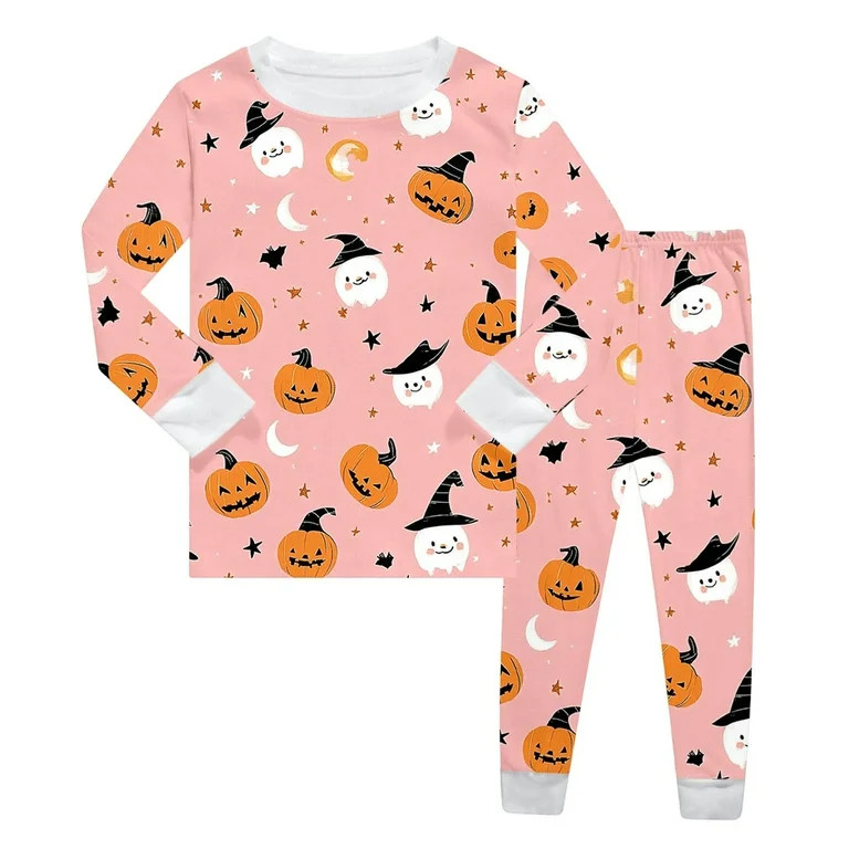 FYDUU Baby Boys Pajamas Set Girls Halloween Pajama Set Long Sleeve Pants Sleepwear Outfits Cute P... | Walmart (US)