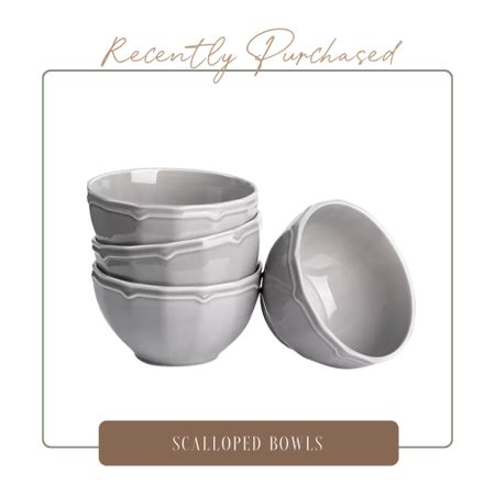 Scalloped grey ceramic cereal bowls modern farmhouse home decor 

#LTKhome #LTKFind #LTKSeasonal