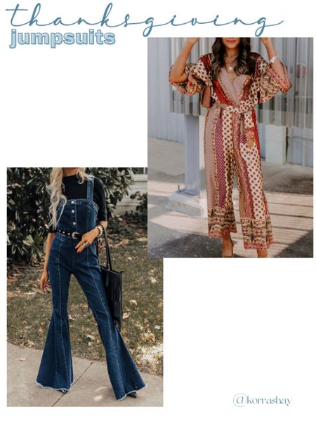 Easy stylish thanksgiving outfit ideas: thanksgiving jumpsuit outfits!

#LTKstyletip #LTKHoliday #LTKSeasonal
