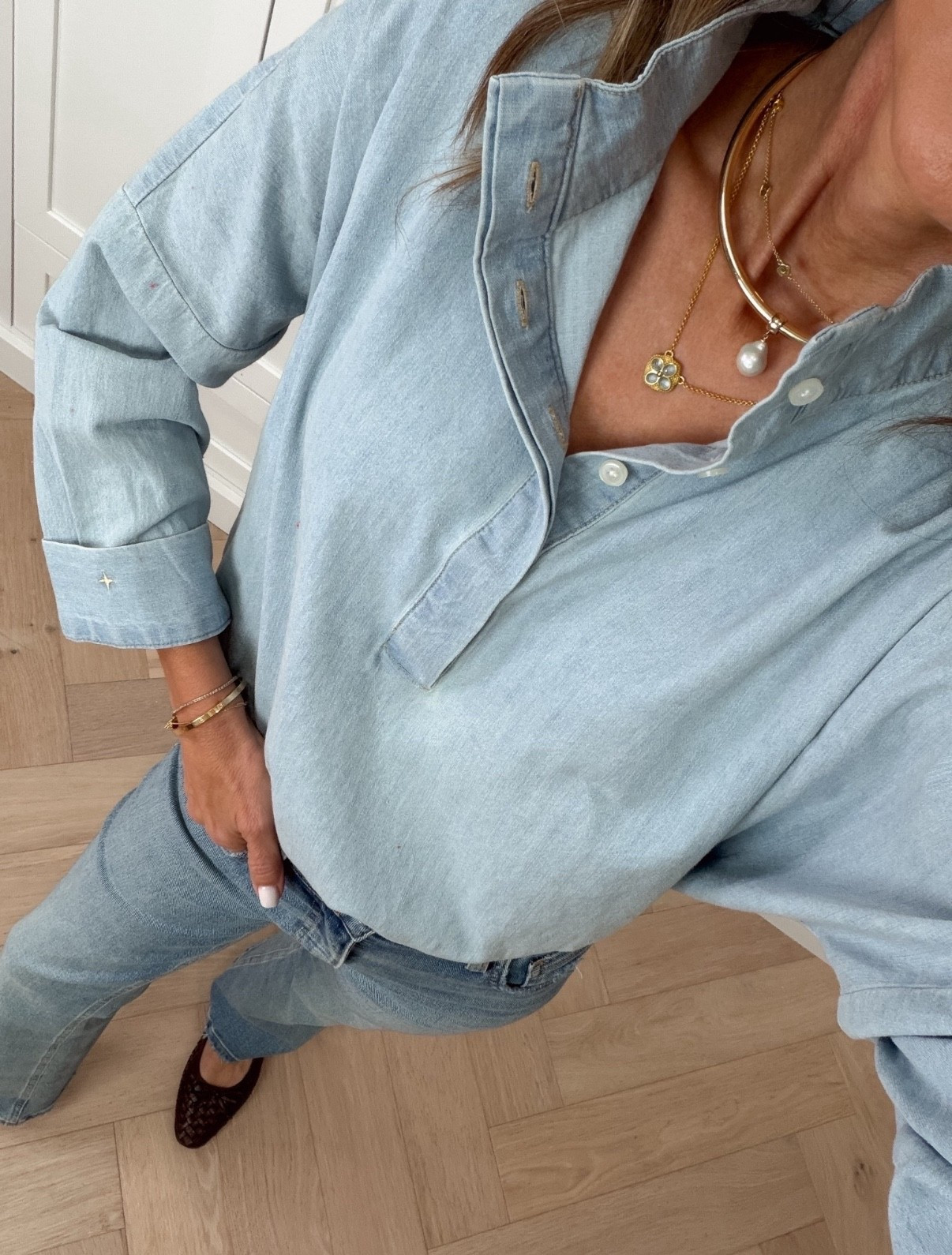 Denim on denim always wins! I’m 5’6’’. Fits TTS

#LTKootd #LTKOver40 #LTKgrwm