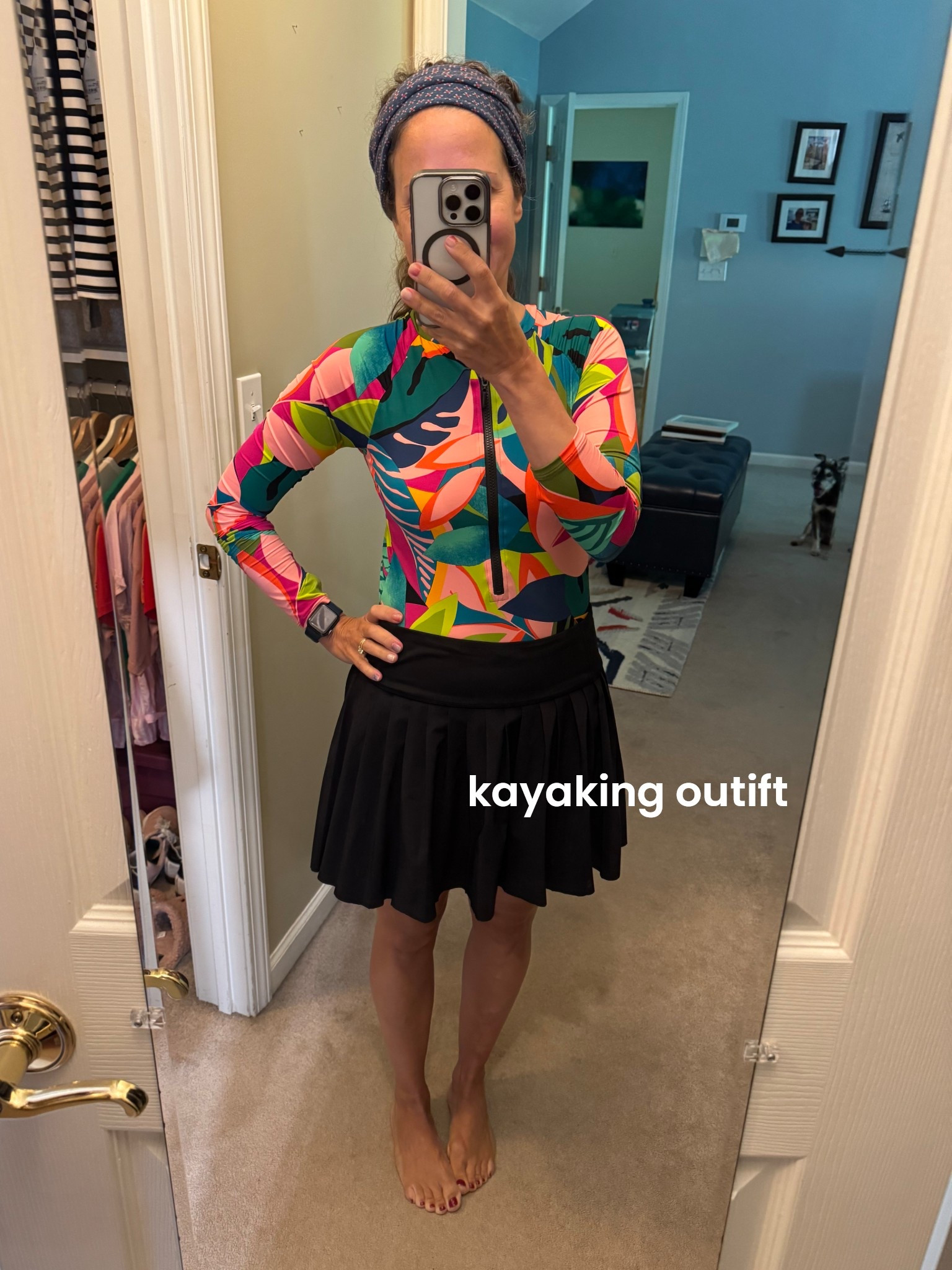 What I wore kayaking 🛶 Also wore my Teva sandals. Trina Turk rashguard is amazing and fits so well!

#LTKOver40 #LTKSeasonal #LTKActive