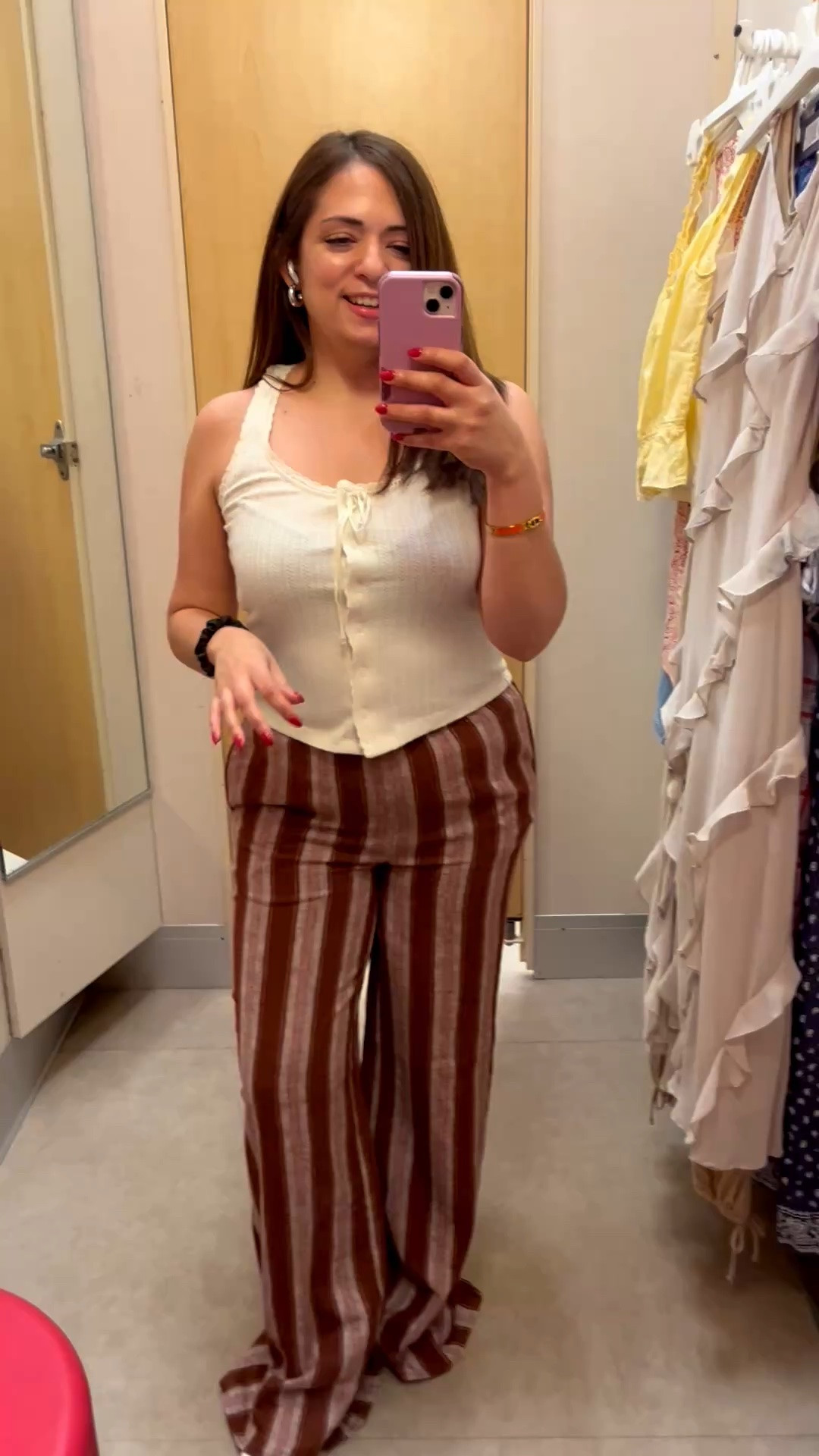 Target try on 
Ribbed tank top size small I have this top and it’s so cute stylish lightweight for summer 
Linen pants size xs  a bit long for my height 5’2 but can wear high shoes

#LTKSaleAlert