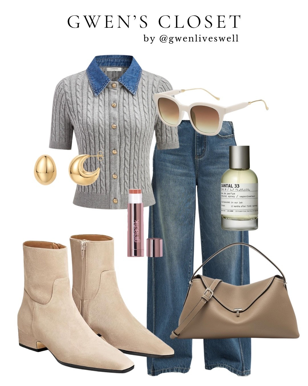 This outfit is all about elevated everyday pieces. The Commense knit top has such a beautiful structure and fit, with the denim collar adding a subtle twist that makes it feel special without being overdone. Paired with classic denim for an easy, wearable base, then finished with neutral accessories that keep the look polished and timeless. It’s the kind of outfit that works for errands, lunch, or an easy day out and still feels put together.
Everything else is linked ⭐️

#LTKOver40 #LTKgrwm #LTKootd