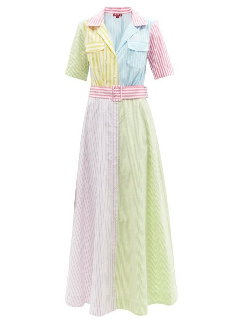 Staud - Millie Striped Cotton-blend Poplin Shirtdress - Womens - Multi | Matches (US)