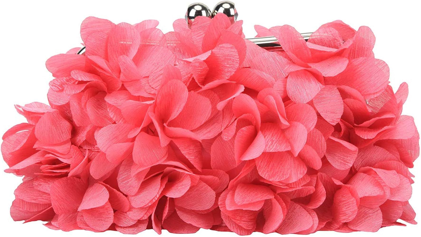 Fawziya Floral Clutch Purses For Women Satin Evening Bag | Amazon (US)