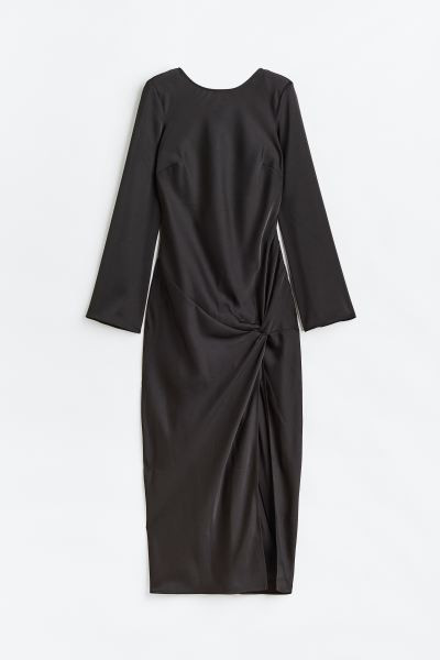Knot-detail satin dress | H&M (UK, MY, IN, SG, PH, TW, HK)