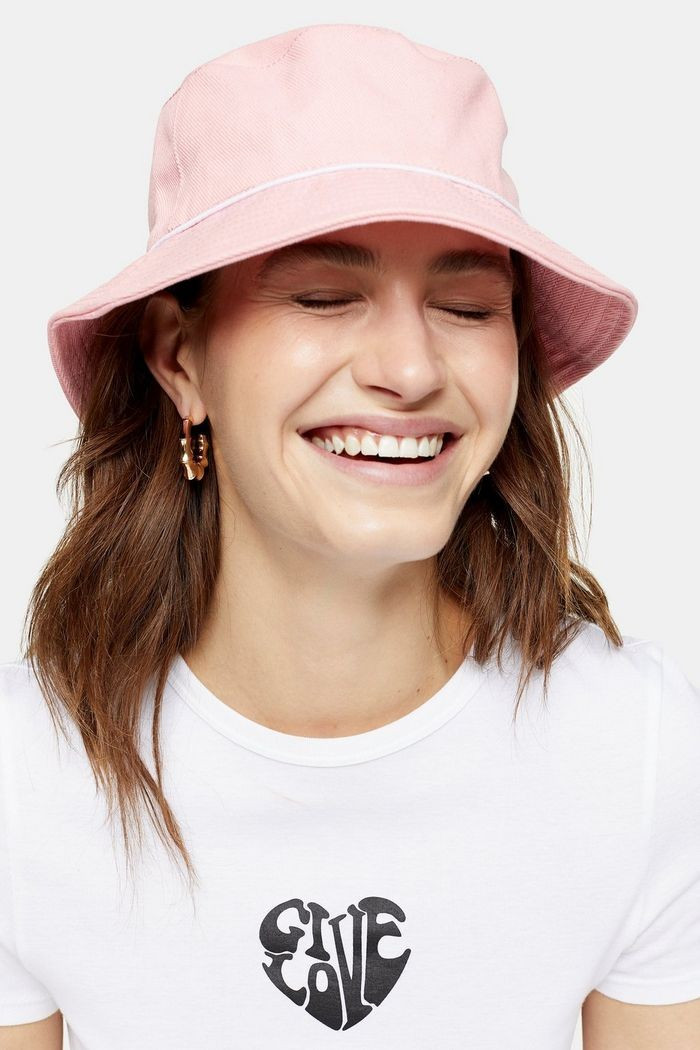 Piped Bucket Hat In Pink | Topshop UK