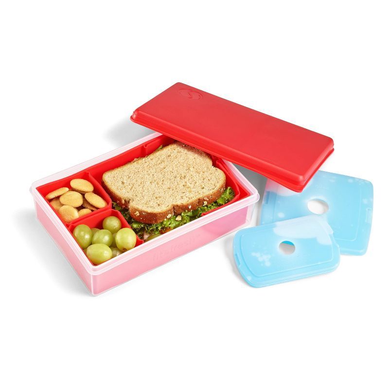 Fit & Fresh Multi Flex Bento with 2 Ice Packs - Red | Target