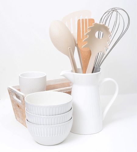 Get the look from Target! Neutral kitchen utensils, bowls, and functional decor  

#LTKhome #LTKunder50 #LTKstyletip