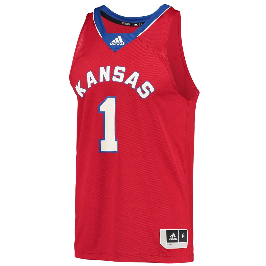 #1 Kansas Jayhawks adidas Reverse Retro Jersey - Red | Fanatics