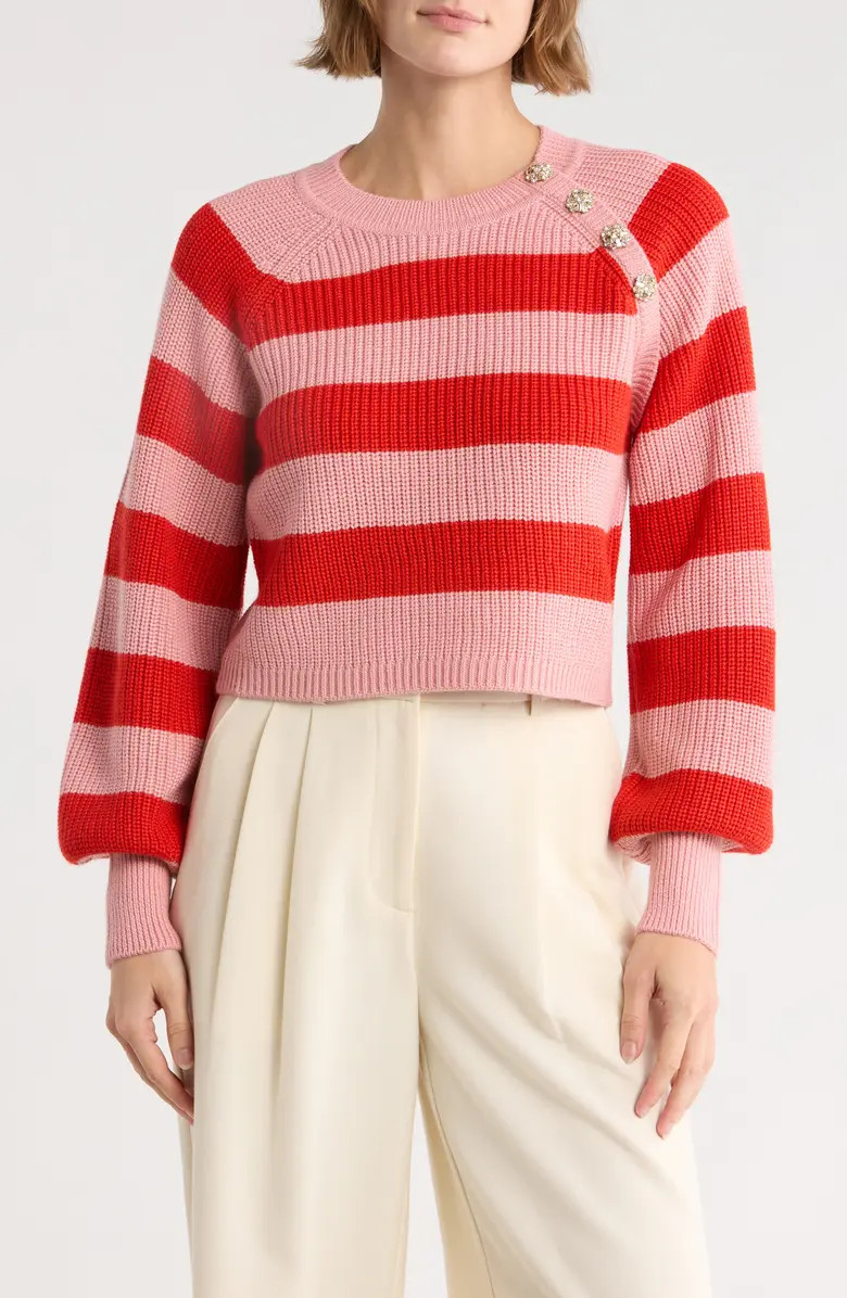 Cinq à Sept Keren Button Shoulder Sweater | Nordstromrack | Nordstrom Rack