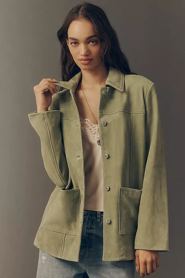 Veda Lincoln Suede Shirt Jacket | Anthropologie (US)