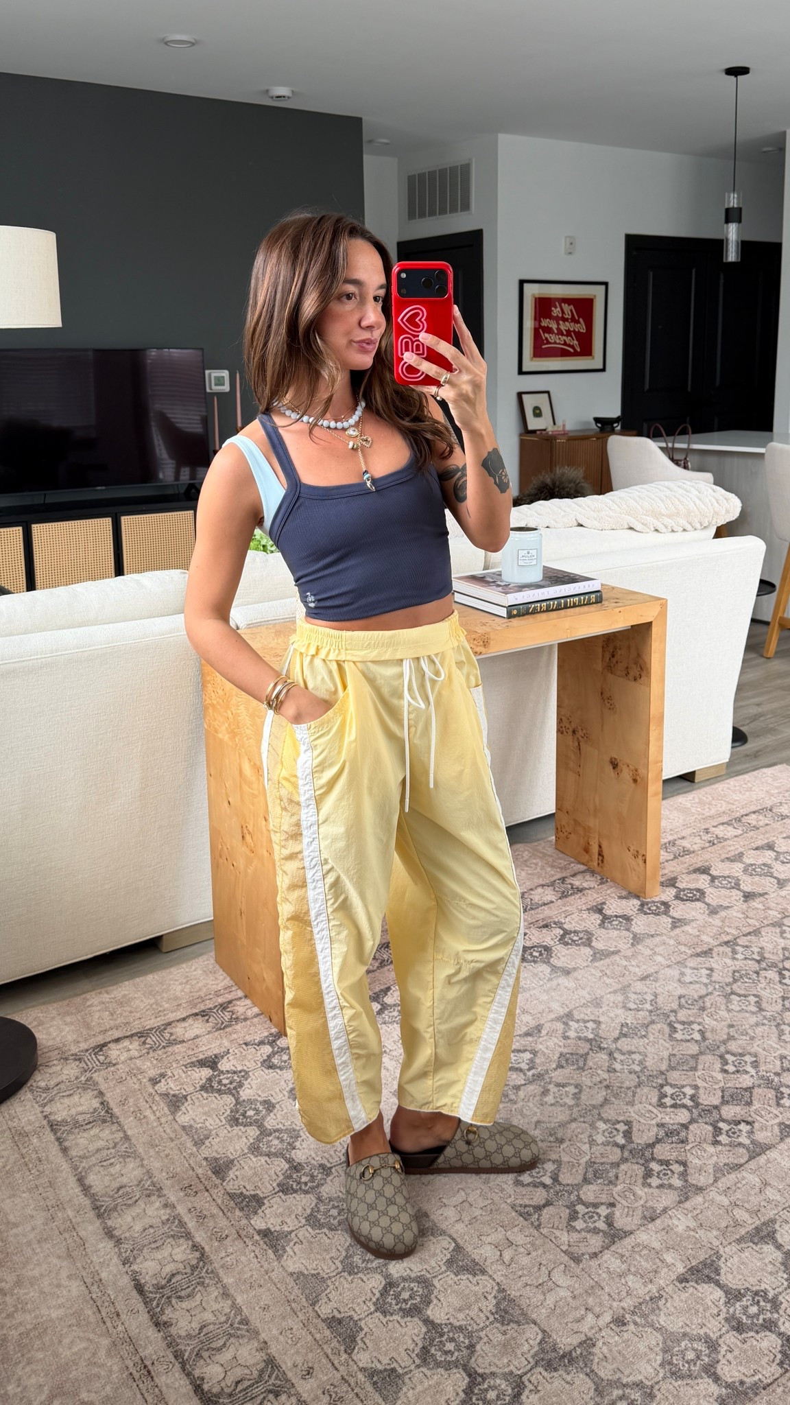 XS bottoms and tank! Small bra!🩵💛