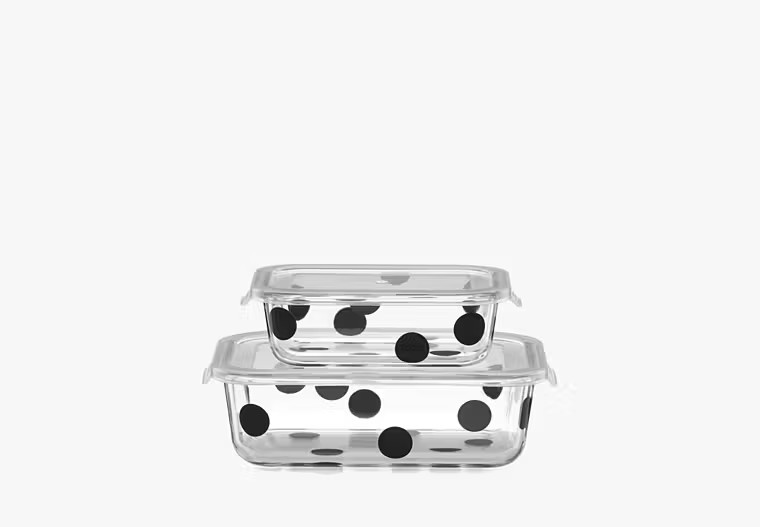 Deco Dot 2pc Rectangular Food Storage Containers | Kate Spade (US)