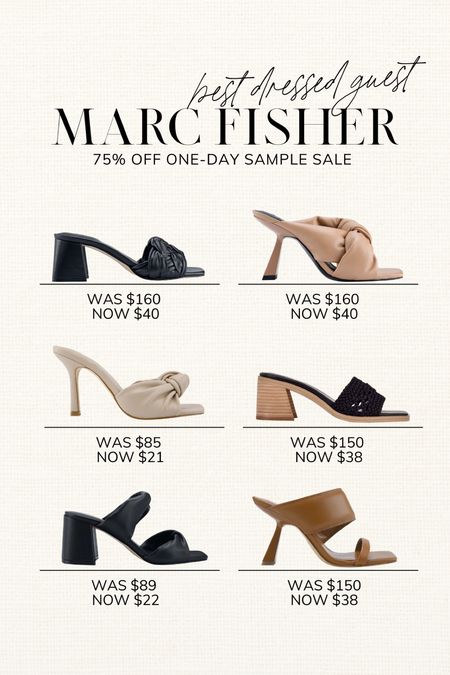 Marc Fisher sample sale! All shoes $40 and under. 

Wedding guest shoes, fall wedding guest, neutral heels, workwear shoes, wedding guest sandal

#LTKunder50 #LTKshoecrush #LTKwedding