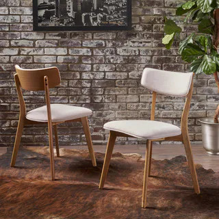 Chazz Mid Century Fabric Dining Chairs (Set of 2) by Christopher Knight Home | Bed Bath & Beyond