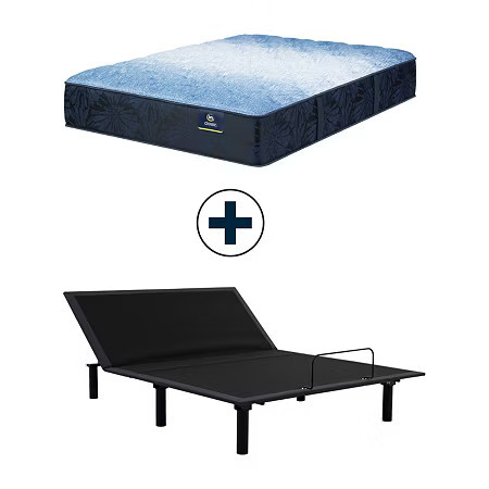 Serta Classic Exclusive 13.5" Medium Tight Top - Mattress + Adustable Base, One Size, White | JCPenney