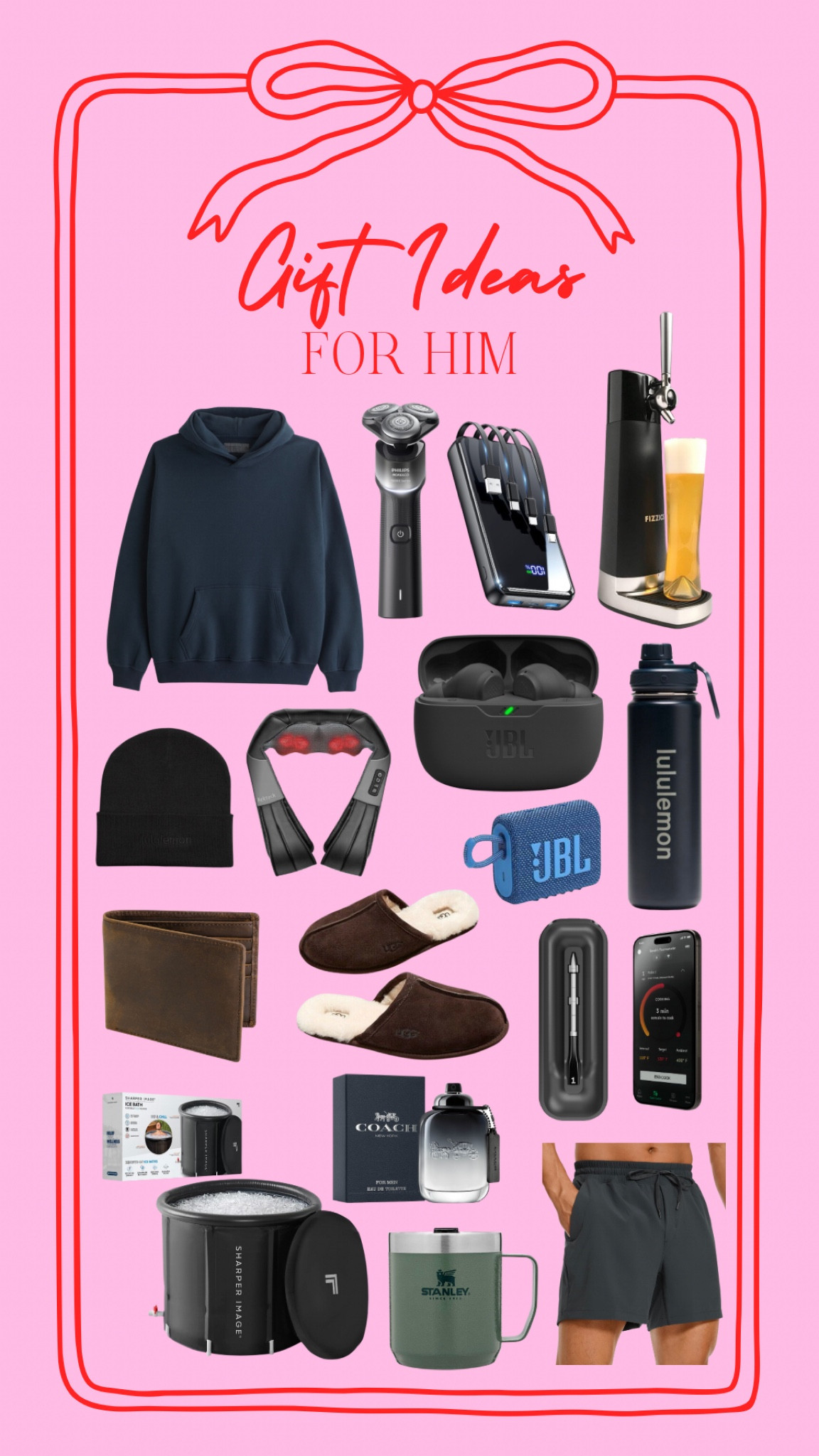 Gift Guide for Him, gifts, men’s, gifts for husband, gifts for brother, gifts for boyfriend, men’s hoodie, men’s wallet, ice bucket, portable charger, men’s beanie, men’s hat, men’s gift, gift guide, meat digital thermometer, beer dispenser, men’s cologne#LTKGiftGuide

#LTKFindsUnder50 #LTKMens