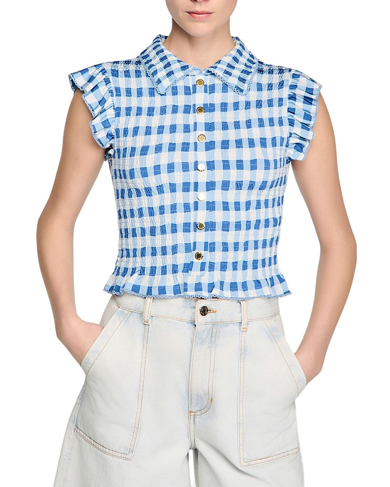 Sandro Smocked Top | Bloomingdale's (US)