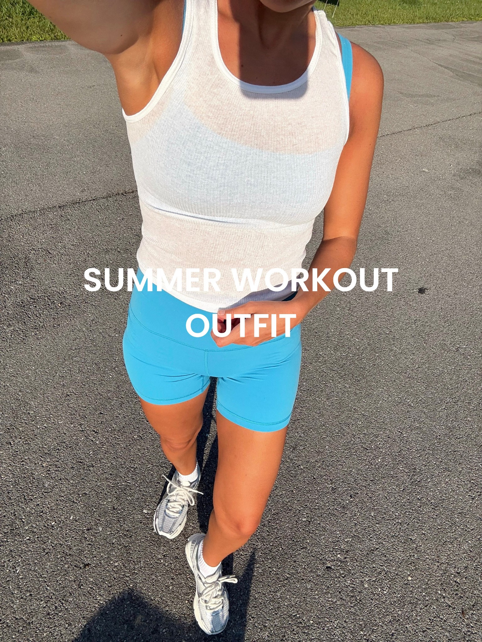 Gave into the trend and ordered the boys Hanes tanks from Amazon! Wearing a medium :) so cute over a workout set. Wearing the aritzia butter line + Nike vomero 5s 

#LTKActive #LTKSummerEdit