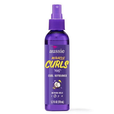 Aussie Miracle Curls Refresher Spray Gel - 5.7 fl oz: Texturizing & Conditioning, Silicone-Free, Coconut & Jojoba Oil, Floral Pineapple Scent | Target