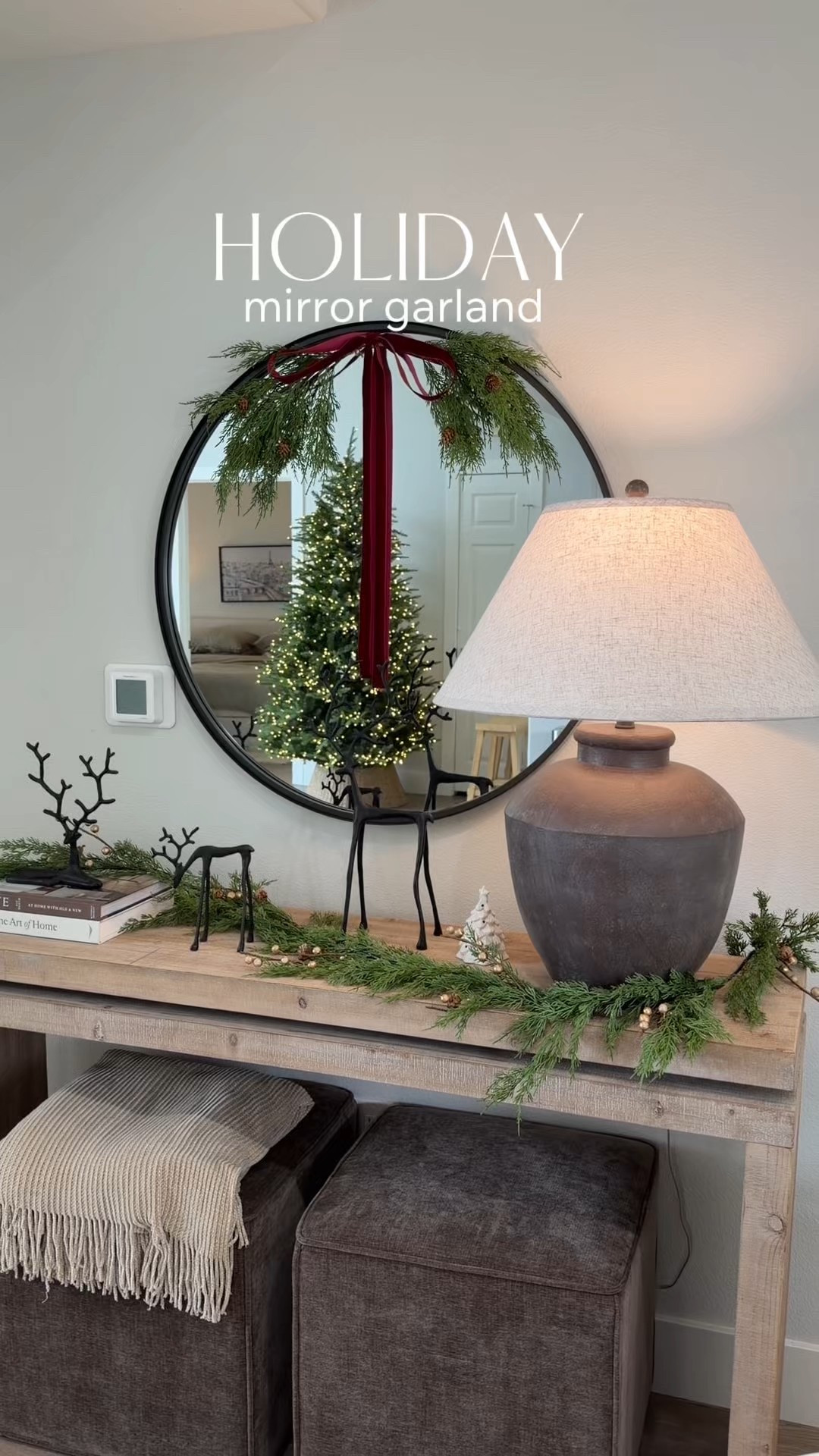 diy garland decor for mirror 

#LTKHoliday