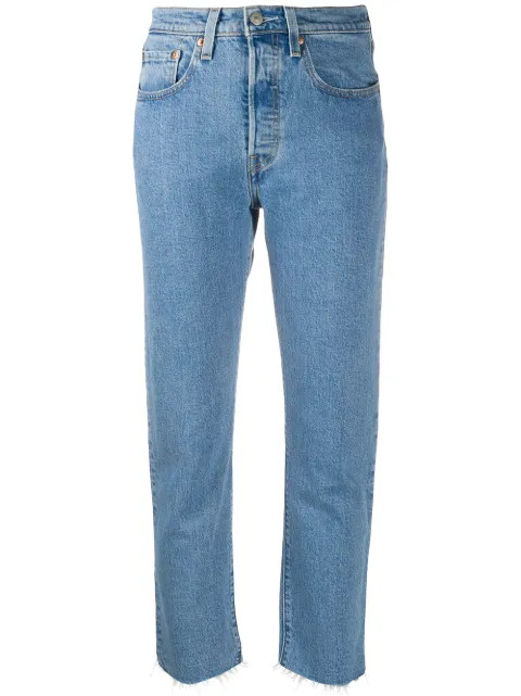 501 high-rise straight jeans | Farfetch (UK)