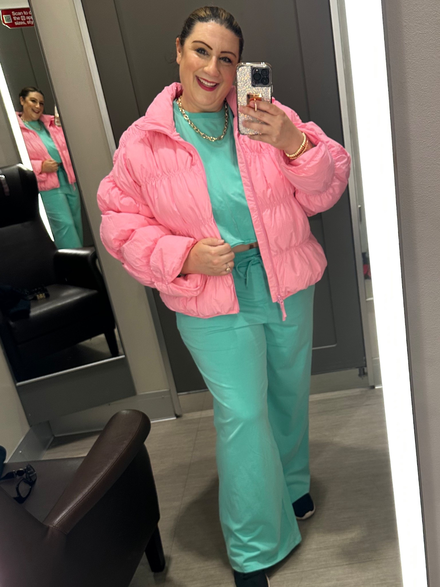 This bubble jacket comes in so many cute retro colors! It seemed to go with everything 💘


For ref. I’m a size 16/18 & 5’4: Oddly I’m wearing a size XS in the oversize crop top & L in the pants on the retro 80’s mint colored lounge set. Im wearing a size XXL in the adorable pink bubble jacket.

#bubblejacket #loungeset #loungeset #comfyootd #targetfinds #momoutfit #pink #pinkoutfit #mintoutfit #retro #80soutfit #1980s #croptop #joggingset #neonoutfit #neonootd #80sootd
#retroootd #momstyle #midsizestyle #bow #casualoutfit #everydayoutfit #comfyoutfit #ootd #inthedressingroom #perfecttshirt #bubbleshirt #bowjeans #targetstyle #targetfinds #howistyledit #styletip #plussizestyle #target #capsulewordrobe #momonthego #momoutfit #comfyoutfit #casualoutfit #ootd #size18 #size16 #size14 #size12 #size20 #size10 #pearshape #rectangleshape #hourglassshape #midsize #midsizestyle #midsizefashion #plussizefashion #plussize #plussizestyle #over40style #over50style #over50fashion #over40fashion #curvyfashion #curvystyle #StylingCurves #styleinspo #outfitinspo #shopwithme #affordableclothes 
#affordablefashion #budgetfriendly #affordable #liketkit #LTKseasonal #LTKcurvy


#LTKootd #LTKmomlife #LTKPlusSize #LTKMidsize #LTKActive #LTKSeasonal #LTKdayinmylife