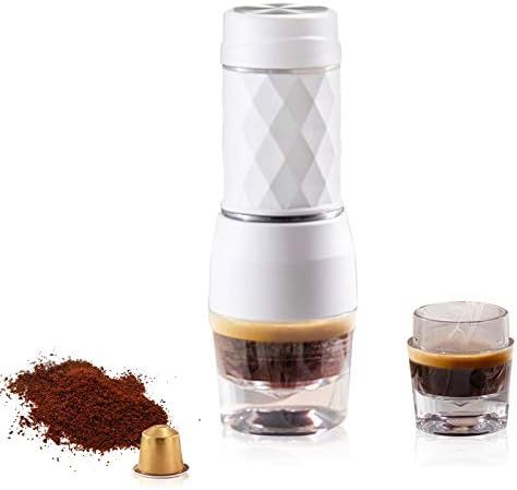 2 in 1 Coffee Machine,Portable Manual Coffee Maker, Mini Espresso Maker,Capsule & Ground Compatib... | Amazon (UK)
