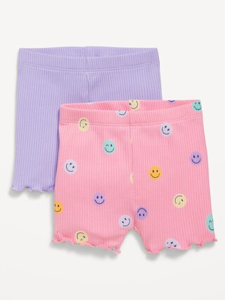 Rib-Knit Biker Shorts 2-Pack for Baby | Old Navy (US)