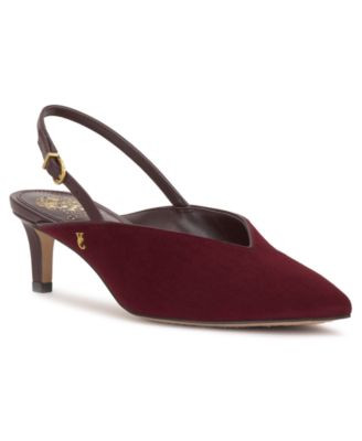 Vince Camuto Women's Kylien Pointed Toe Slingback Pumps - Flame Leather | Macy's
