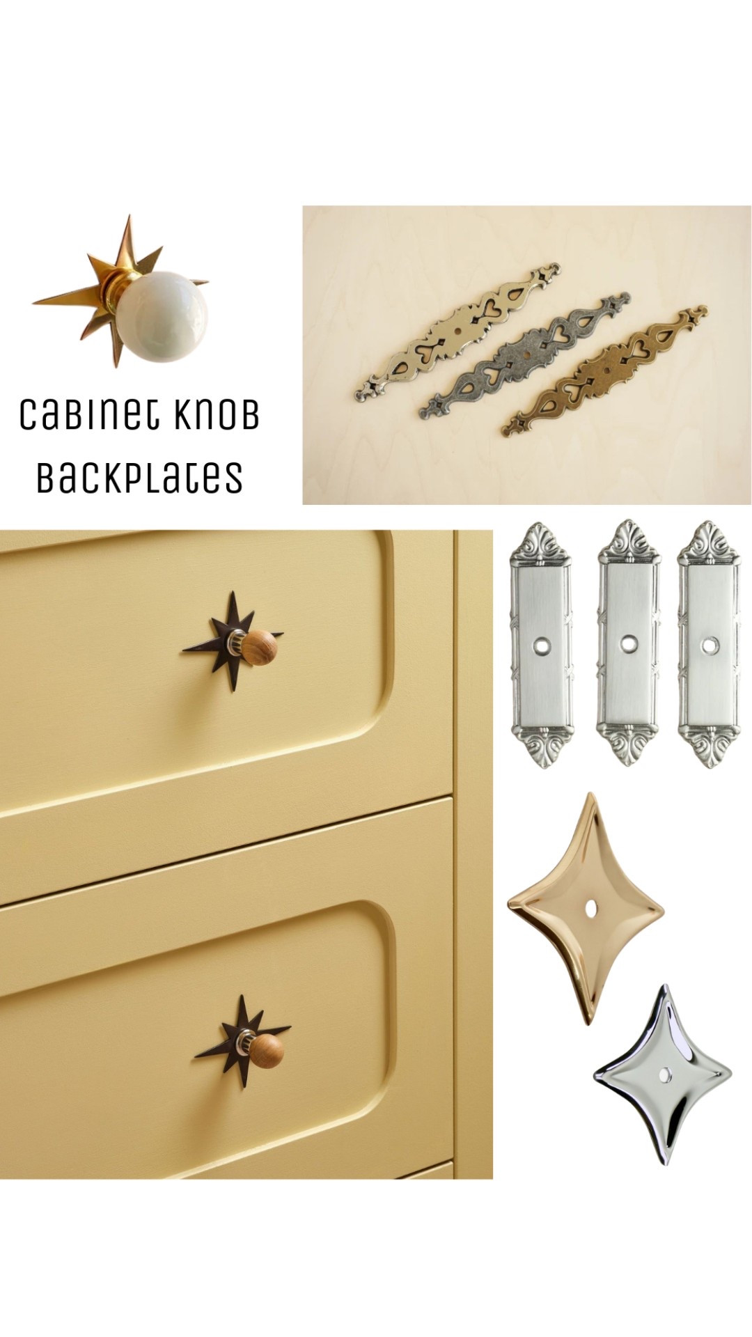 Backplates for cabinet knobs