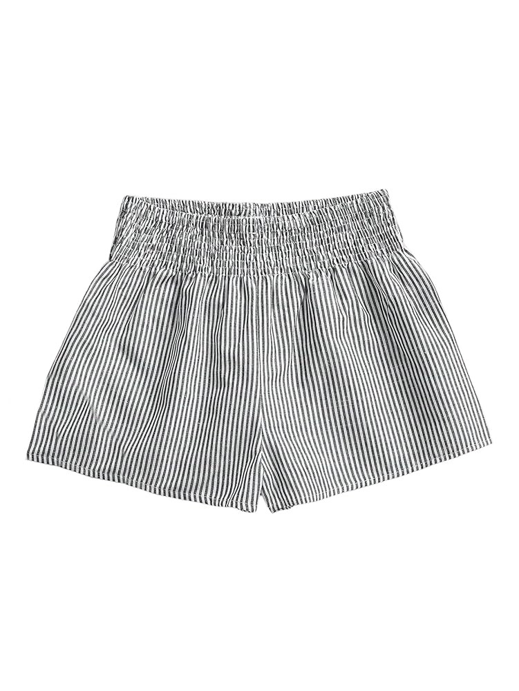 SweatyRocks Women's Striped Wide Leg Shorts Paperbag High Waisted Casual Linen Shorts | Amazon (US)