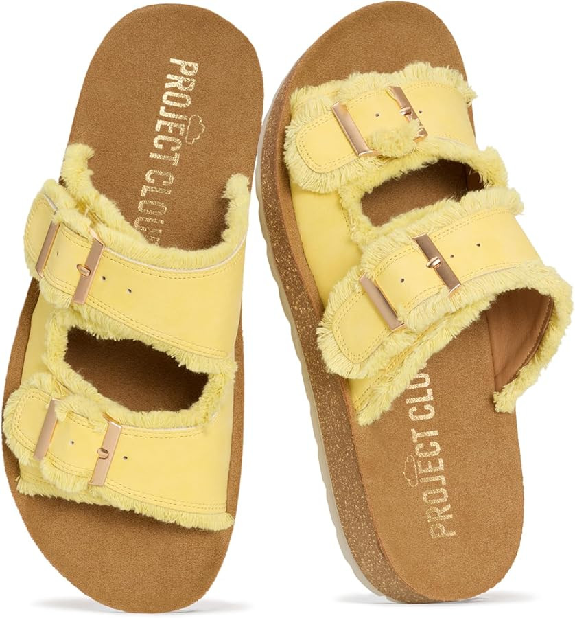 Project Cloud Comfortable Sandals Women - Lightweight with Plush & Soft Insole Buckle Womens Sand... | Amazon (US)