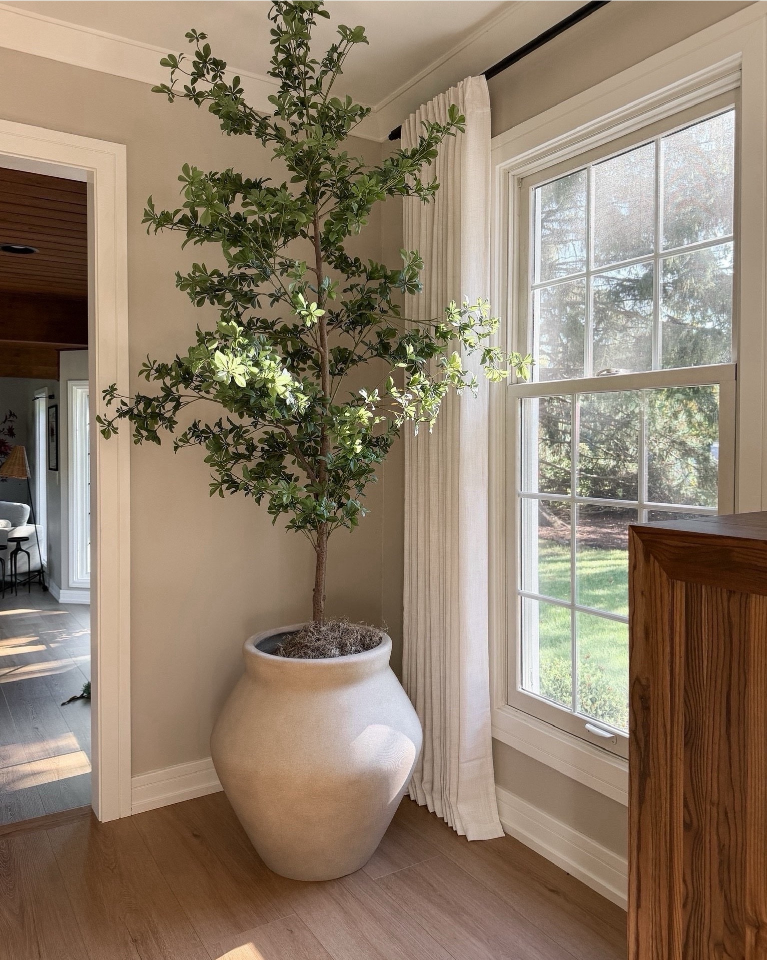 Swipe for a before to how big of a difference these drapes make! These pinch pleated memory trained drapes come in larger widths than the normal 40” to give a wider and more full panel! This is the beige white! One of my all time favorite Amazon purchases—that I have purchased multiple times! 

#LTKSaleAlert #LTKHome