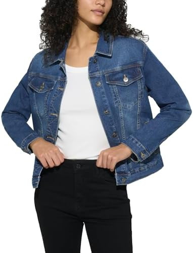 HISEA Denim Jacket for Women, Womens Long Sleeve Jean Jackets with Pockets, Women's Casual Stretc... | Amazon (US)