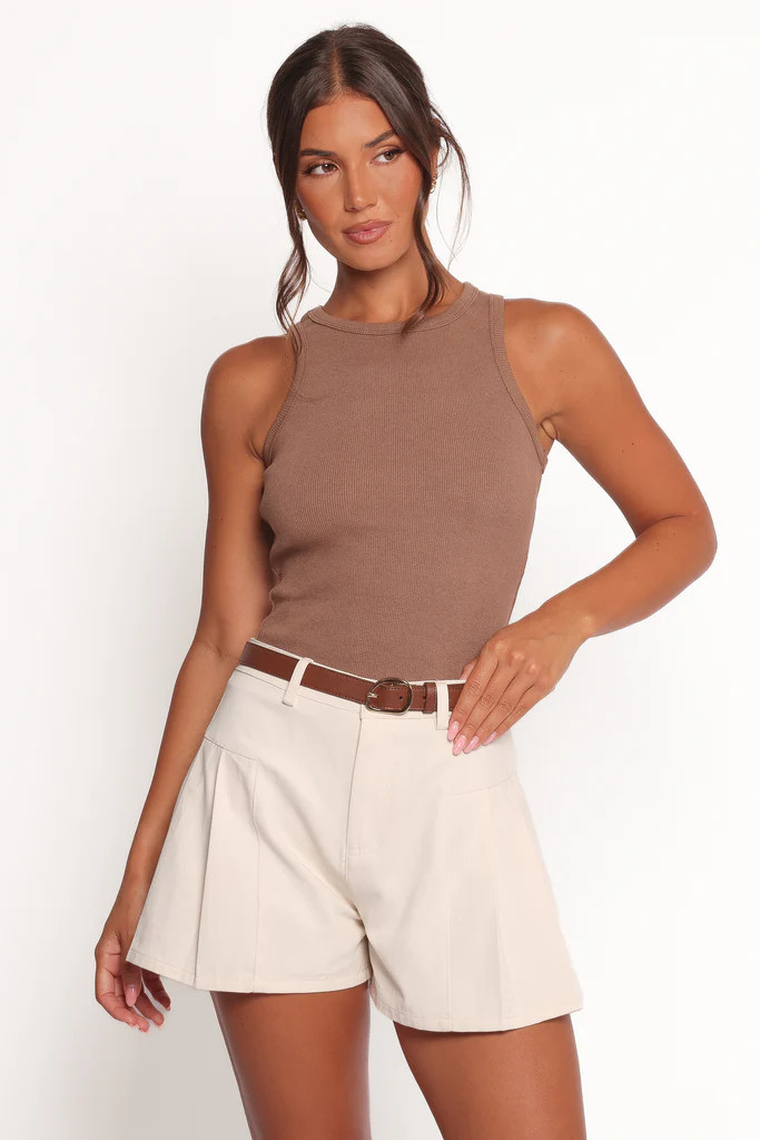 Ari Ribbed Tank - Mocha | Petal & Pup (US)