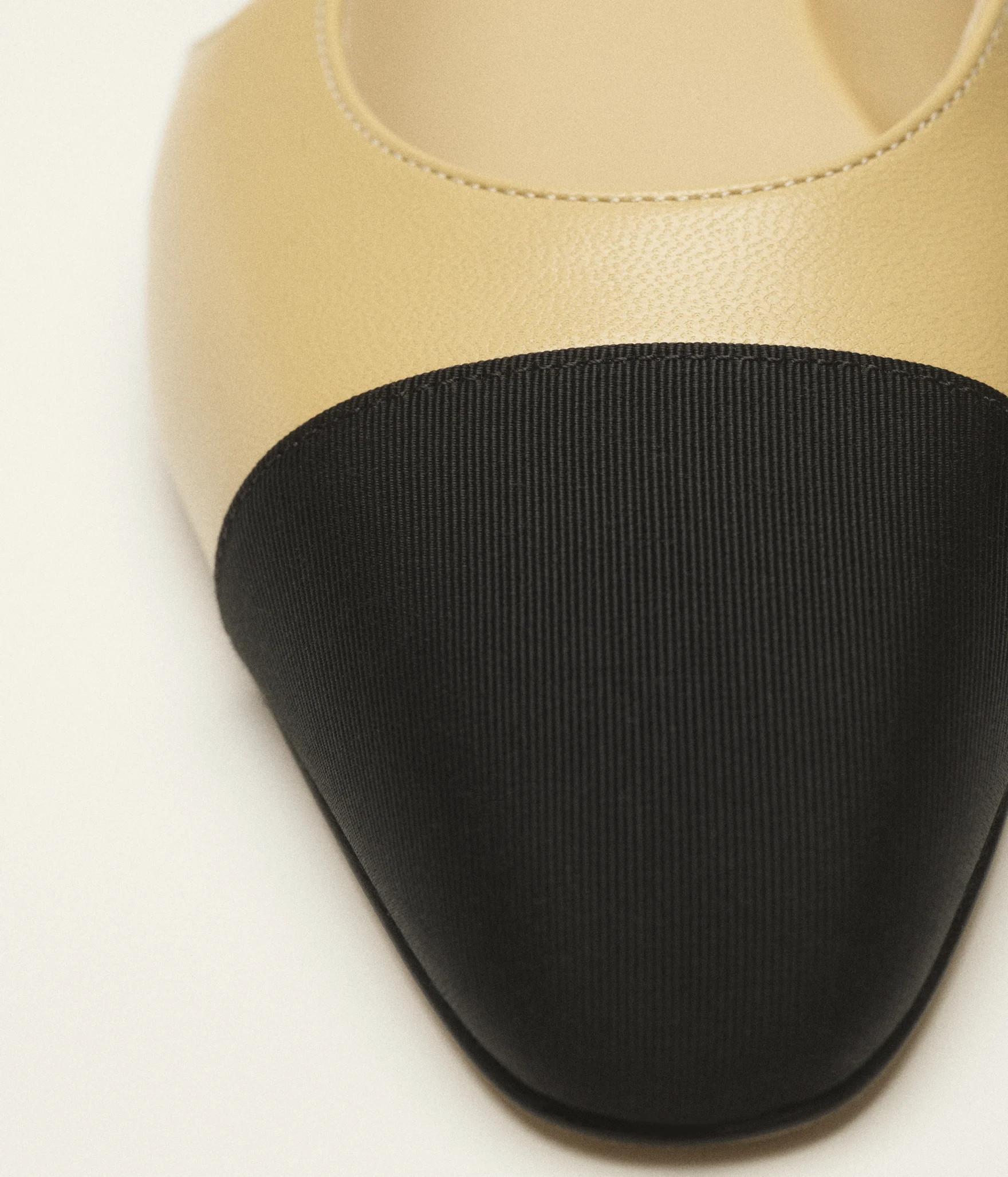 Slingbacks - Goatskin & grosgrain, beige & black — Fashion | CHANEL | Chanel, Inc. (US)