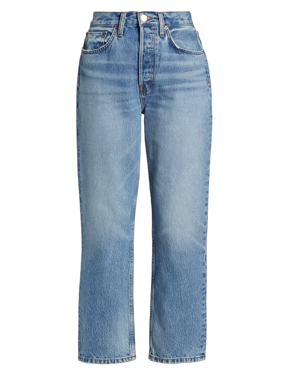 70s High-Waisted Cropped Stove Pipe Jeans | Saks Fifth Avenue
