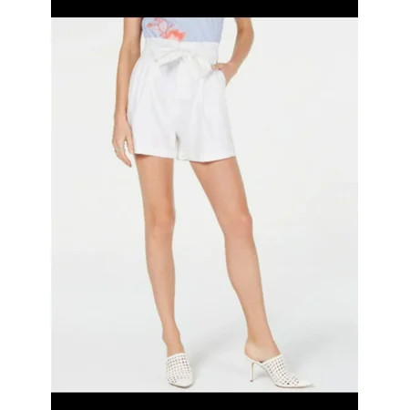 INC Womens White Belted Paper Bag Shorts XXL | Walmart (US)