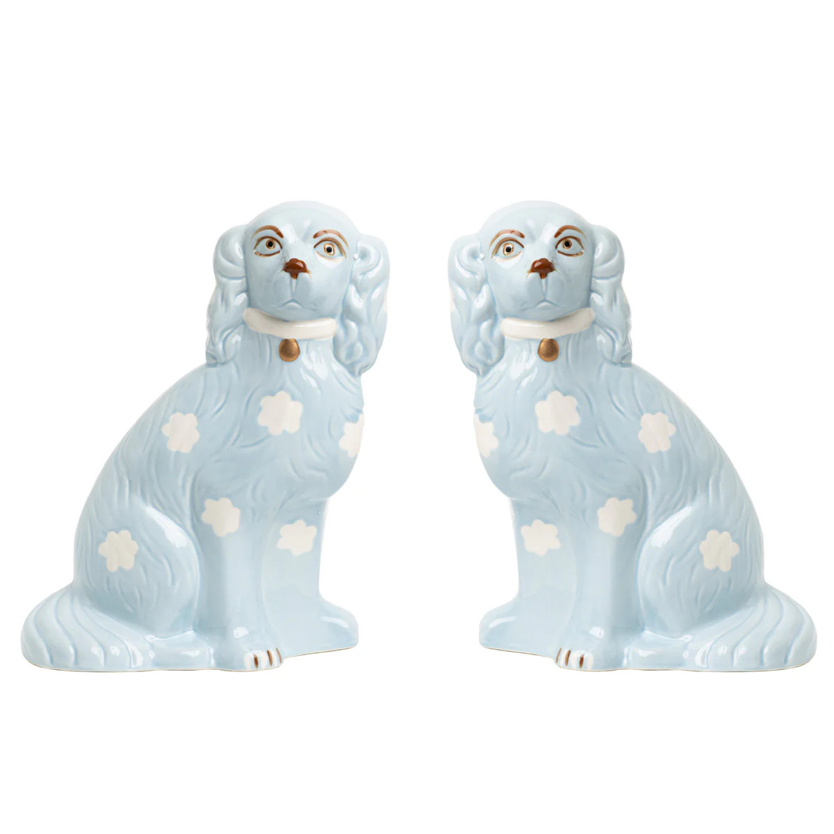 Pale Blue Staffordshire Dogs | The Well Appointed House, LLC