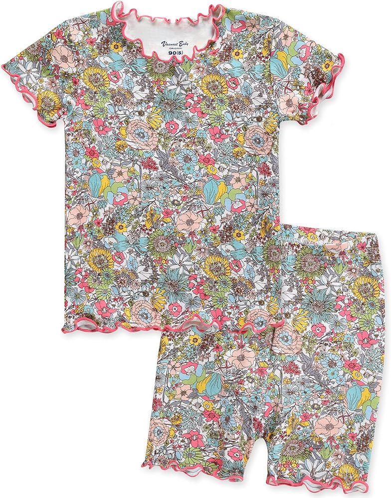 VAENAIT BABY Viscose 6M~12Y Toddler Kids Girls Boys Short Soft Shirring Cool Summer Pjs Sleepwear Pa | Amazon (US)
