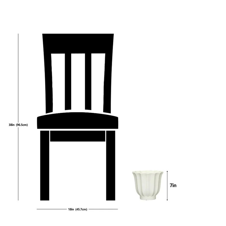 Mainstays Lillian 8" x 8" x 7" Round Vanilla Dream 100% Recycled Resin Planter | Walmart (US)