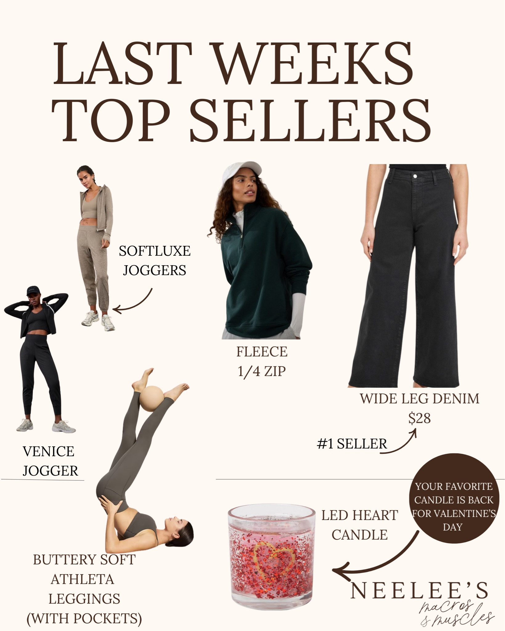 YOUR FAVORITES! Weekly Top sellers


#LTKFitness #LTKFindsUnder50 #LTKActive