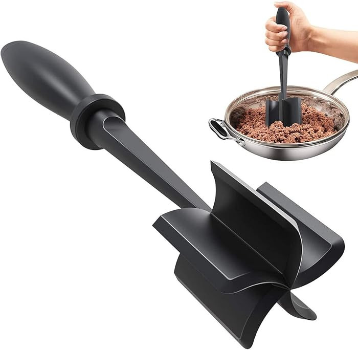 Meat Chopper Non-Stick Ground Beef Masher Heat-Resistant Hamburger Chopper Utensil with 5-Blade H... | Amazon (CA)